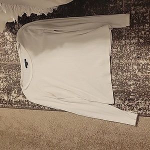 American Eagle Cream Long Sleeve Shirt